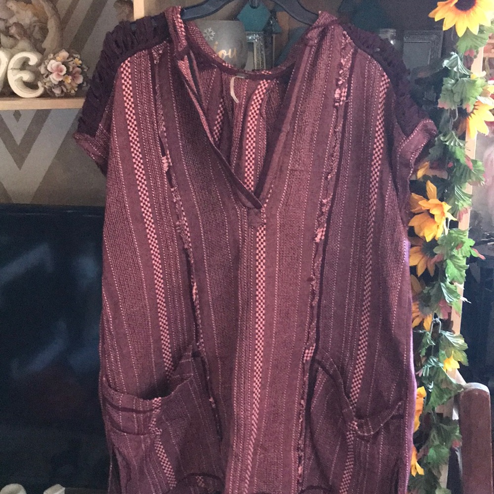 Free people purple poncho tunic